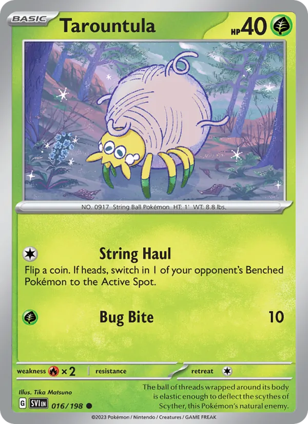 Tarountula - SVI 016/198 (Reverse Holo) - Pokemon card