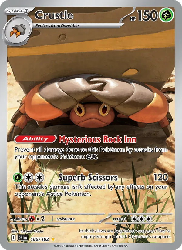 Crustle - DRI 186/182 (Holo) - Pokemon card