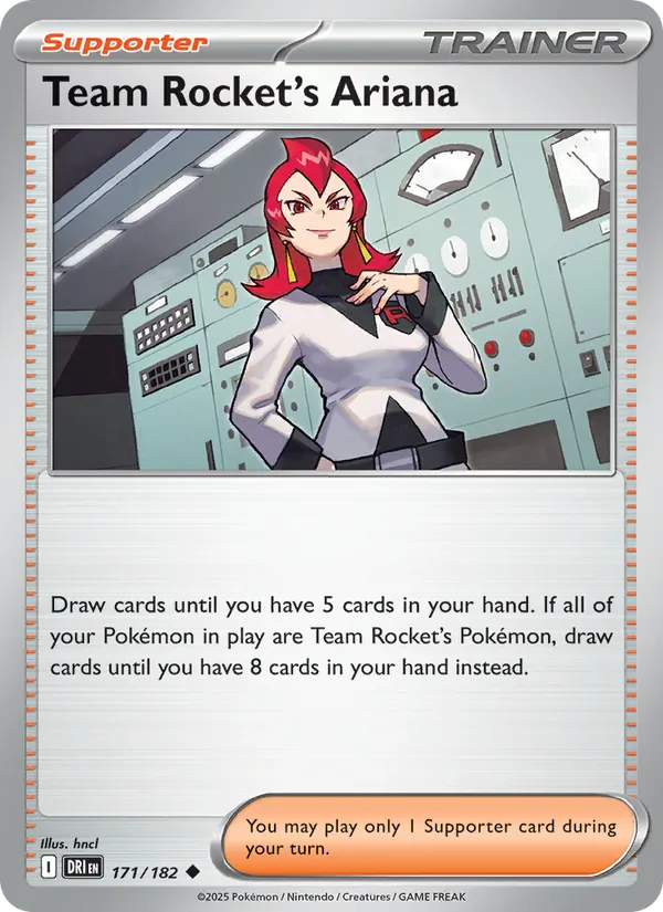 Team Rocket's Ariana - DRI 171/182 (Reverse Holo) - Pokemon card