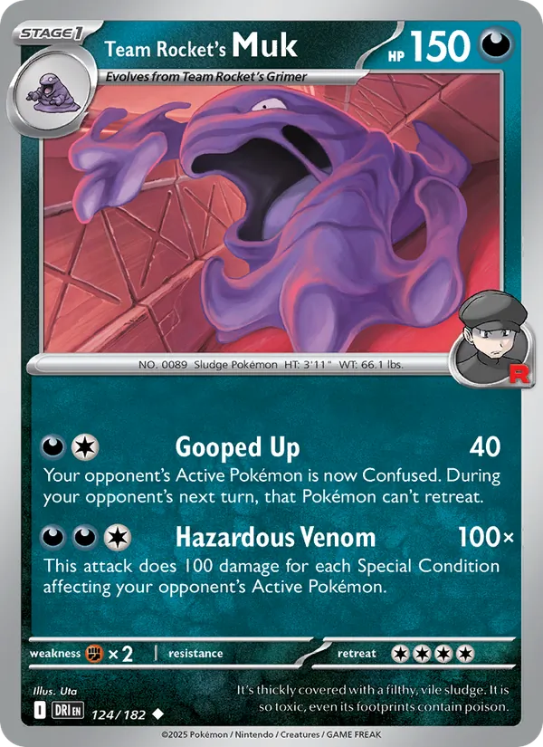 Team Rocket's Muk - DRI 124/182 (Reverse Holo) - Pokemon card