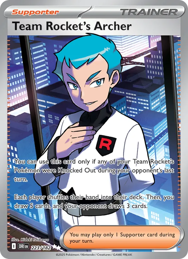 Team Rocket's Archer - DRI 223/182 (Holo) - Pokemon card