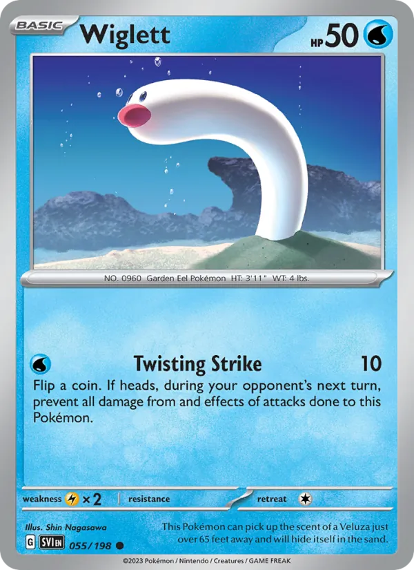 Wiglett - SVI 055/198 (Reverse Holo) - Pokemon card