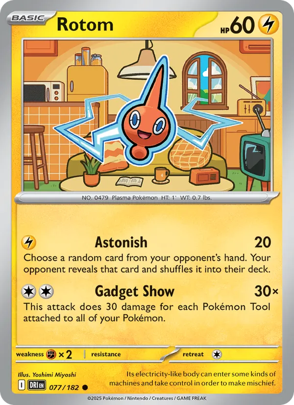 Rotom - DRI 077/182 (Reverse Holo) - Pokemon card