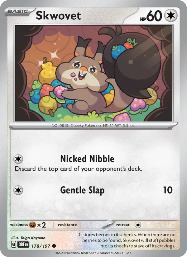 Skwovet - OBF 178/197 - Pokemon card