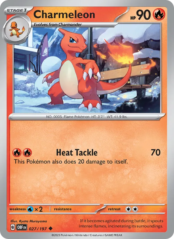 Charmeleon - OBF 027/197 - Pokemon card
