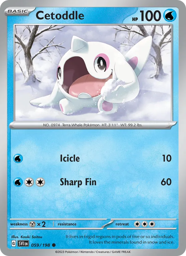 Cetoddle - SVI 059/198 (Reverse Holo) - Pokemon card