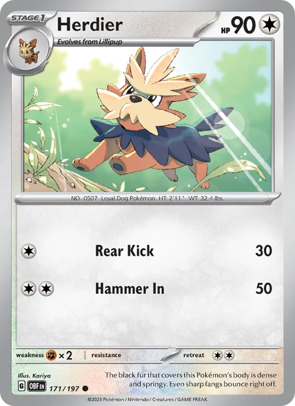 Herdier - OBF 171/197 - Pokemon card