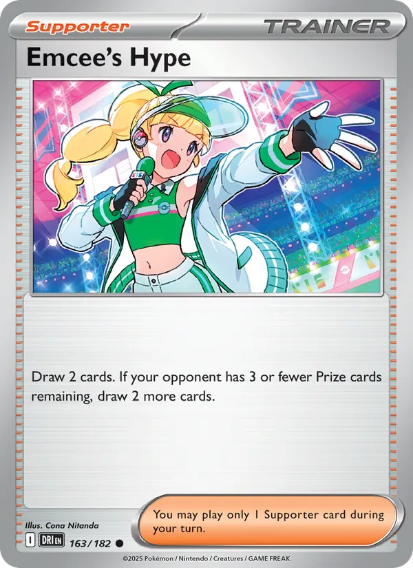 Emcee's Hype - DRI 163/182 - Pokemon card