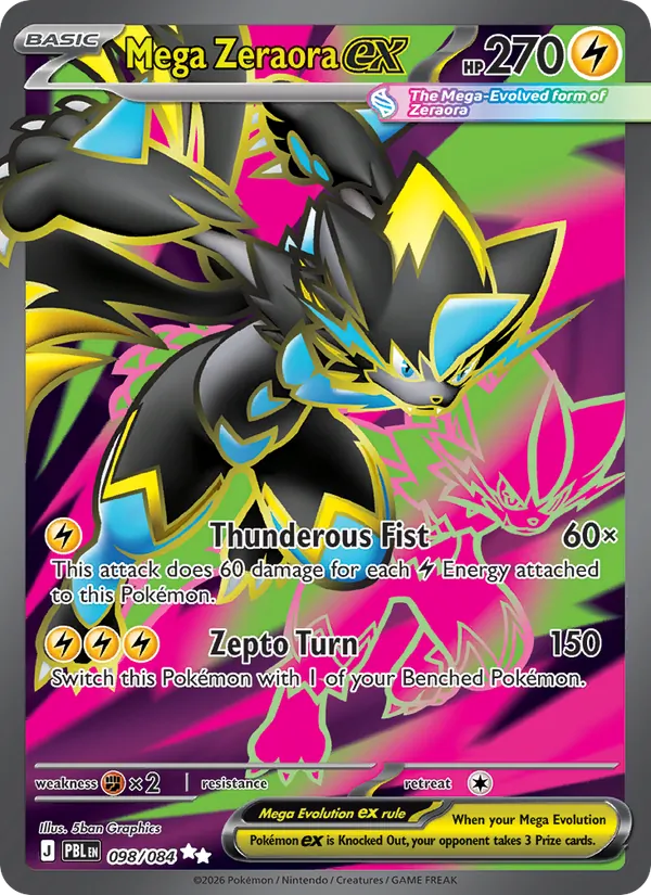 Mega Zeraora ex | PBL (Holo) - Pokemon card