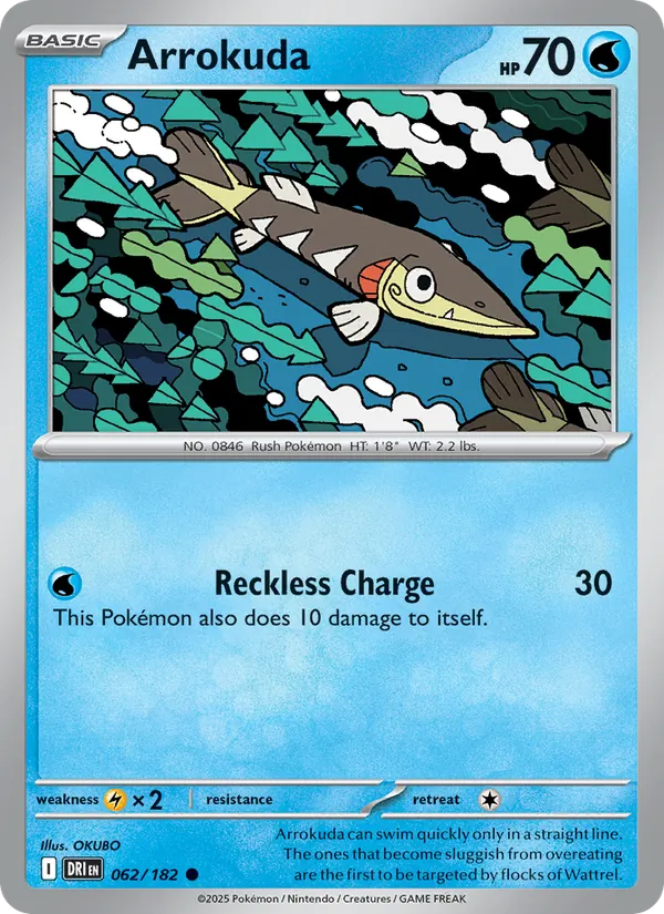 Arrokuda - DRI 062/182 (Reverse Holo) - Pokemon card