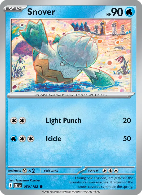Snover - DRI 059/182 (Reverse Holo) - Pokemon card