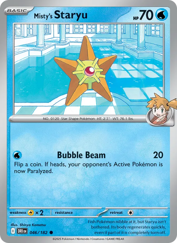 Misty's Staryu - DRI 046/182 (Reverse Holo) - Pokemon card