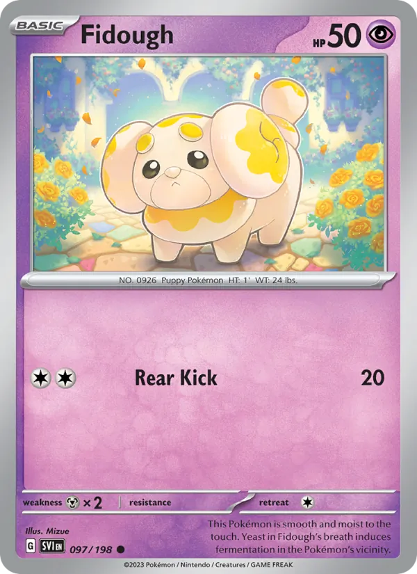 Fidough - SVI 097/198 - Pokemon card