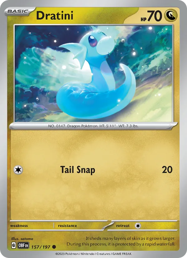 Dratini - OBF 157/197 (Reverse Holo) - Pokemon card