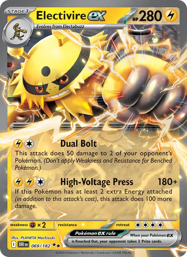 Electivire ex - DRI 069/182 (Holo) - Pokemon card