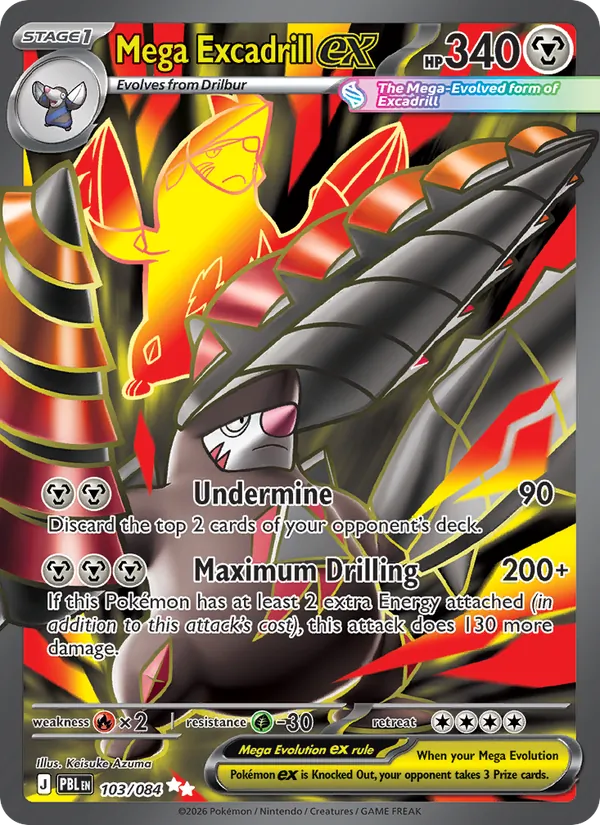 Mega Excadrill ex | PBL (Holo) - Pokemon card