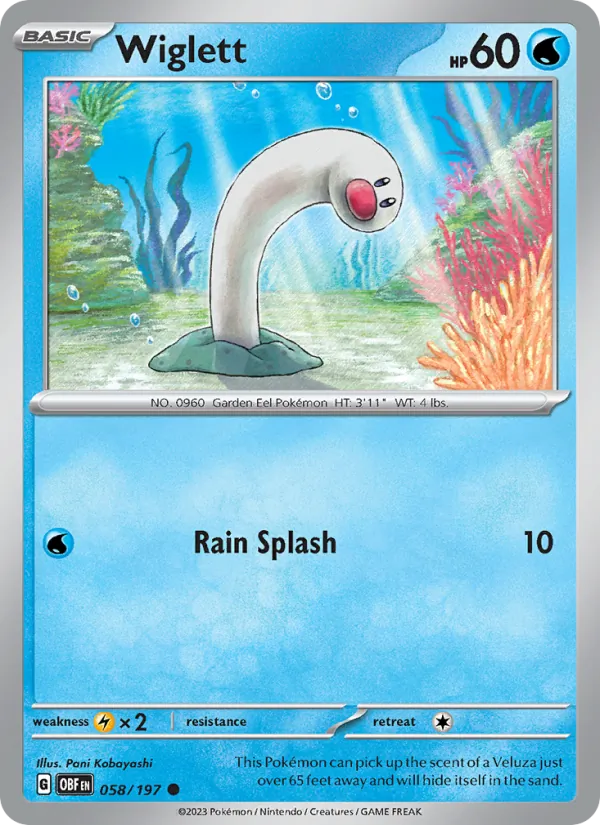 Wiglett - OBF 058/197 - Pokemon card