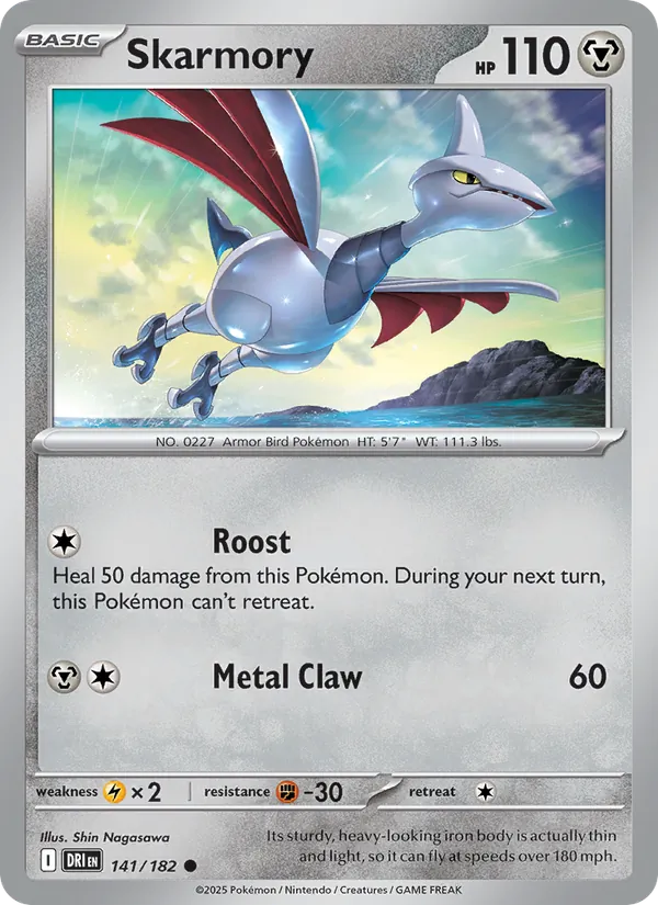 Skarmory - DRI 141/182 (Reverse Holo) - Pokemon card