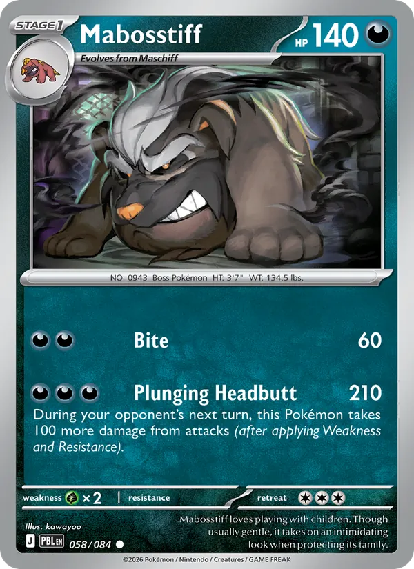 Mabosstiff | PBL (Reverse Holo) - Pokemon card