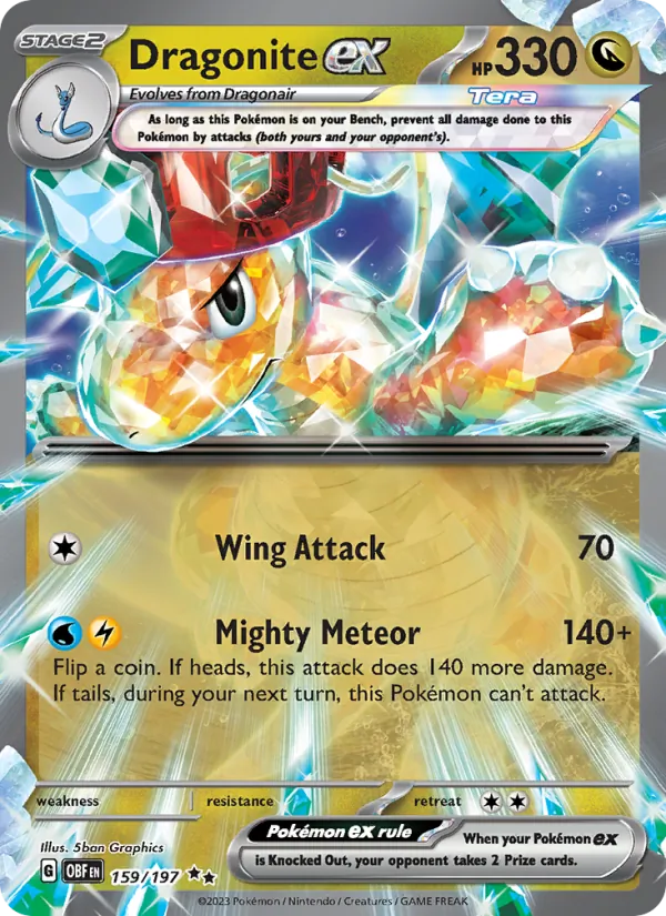 Dragonite ex - OBF 159/197 (Holo) - Pokemon card