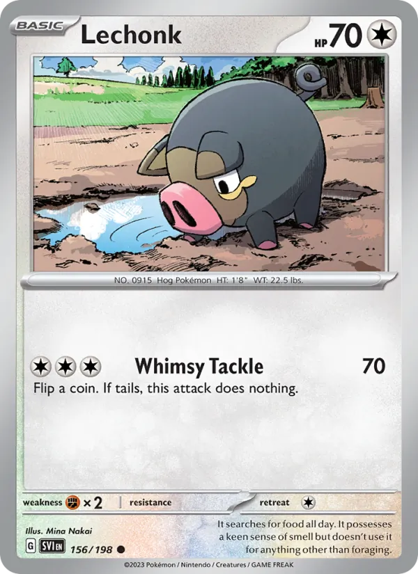 Lechonk - SVI 156/198 - Pokemon card