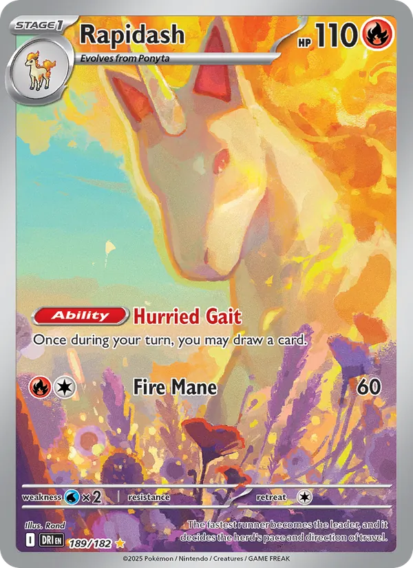 Rapidash - DRI 189/182 (Holo) - Pokemon card