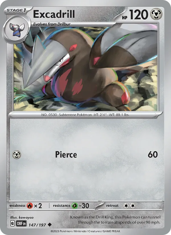 Excadrill - OBF 147/197 - Pokemon card
