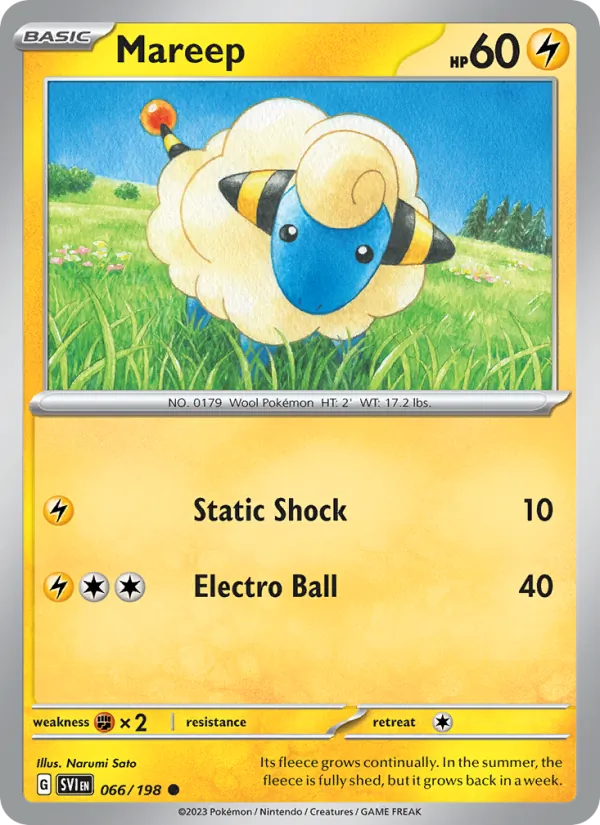 Mareep - SVI 066/198 (Reverse Holo) - Pokemon card