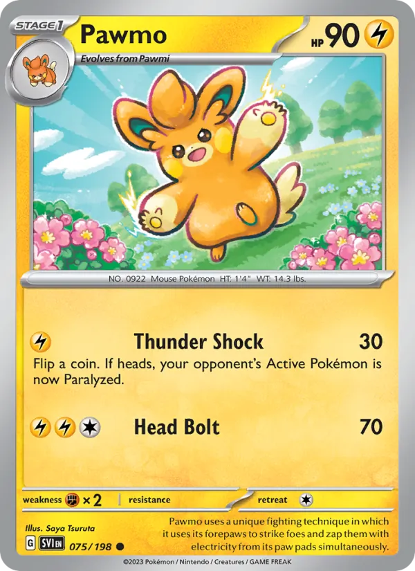 Pawmo - SVI 075/198 (Reverse Holo) - Pokemon card