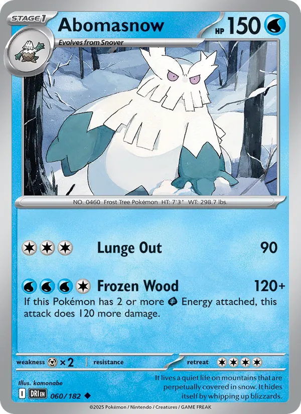 Abomasnow - DRI 060/182 (Reverse Holo) - Pokemon card