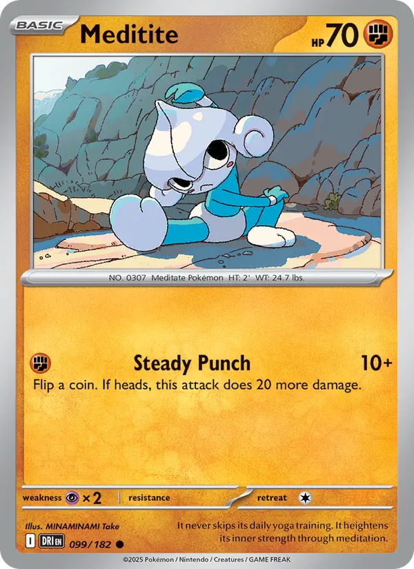 Meditite - DRI 099/182 (Reverse Holo) - Pokemon card