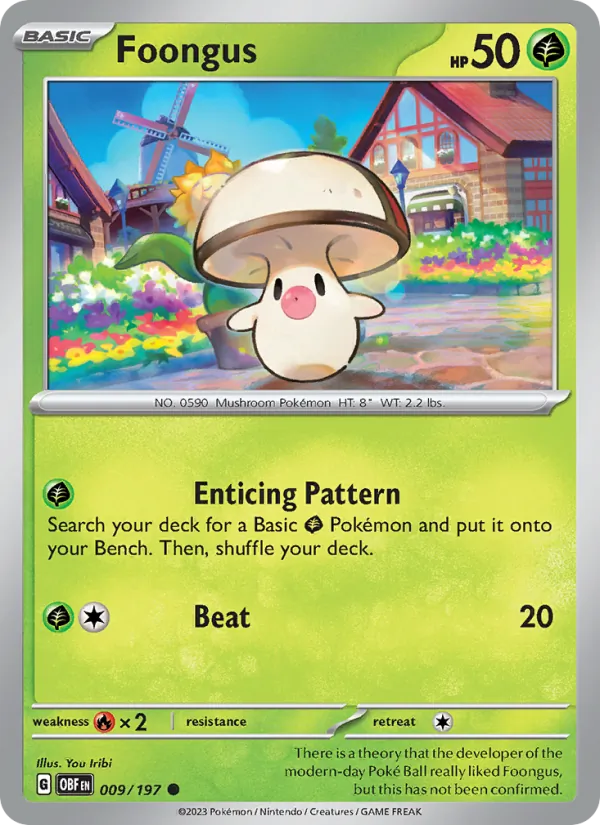 Foongus - OBF 009/197 (Reverse Holo) - Pokemon card