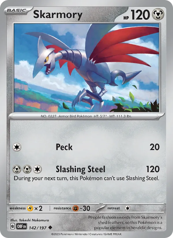 Skarmory - OBF 142/197 - Pokemon card