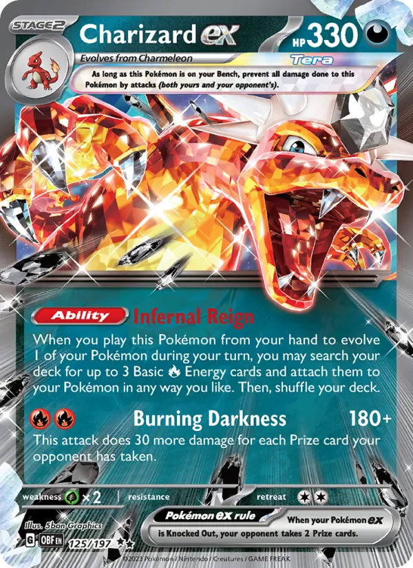 Charizard ex - OBF 125/197 (Holo) - Pokemon card