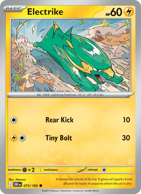 Electrike - DRI 075/182 (Reverse Holo) - Pokemon card