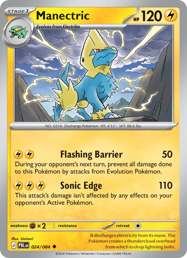 Manectric | PBL (Reverse Holo) - Pokemon card