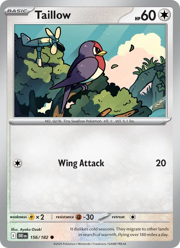 Taillow - DRI 156/182 - Pokemon card