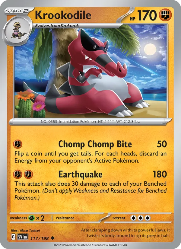 Krookodile - SVI 117/198 - Pokemon card