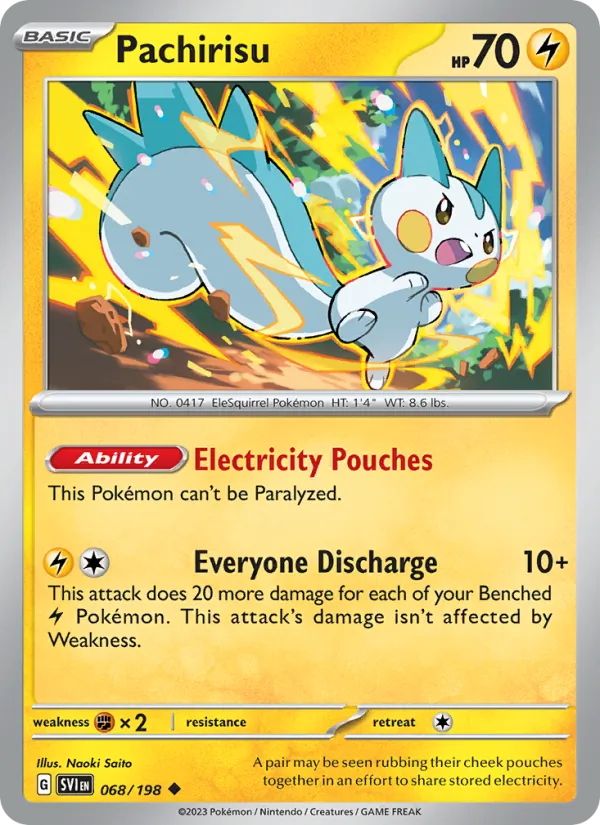 Pachirisu - SVI 068/198 (Reverse Holo) - Pokemon card