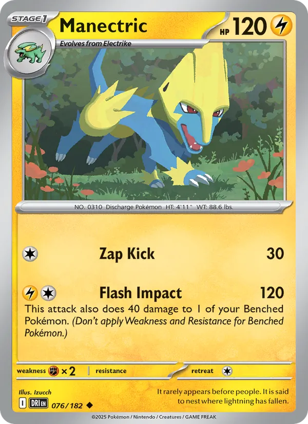 Manectric - DRI 076/182 (Reverse Holo) - Pokemon card