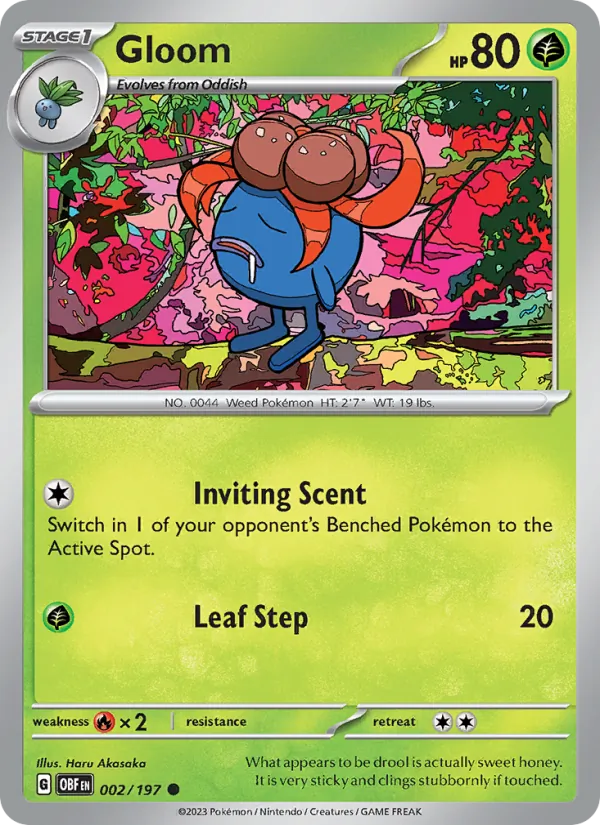 Gloom - OBF 002/197 - Pokemon card
