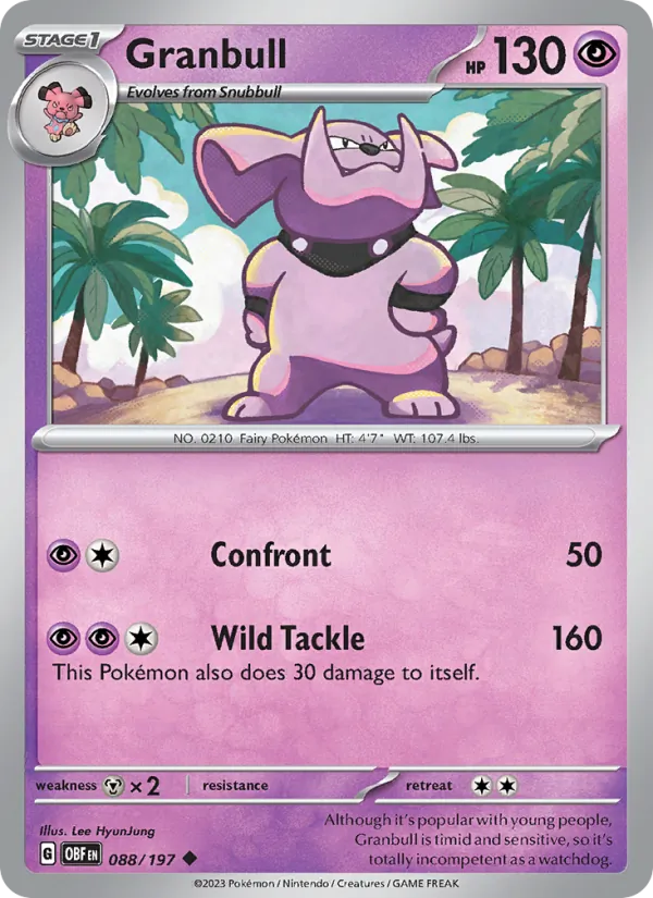Granbull - OBF 088/197 - Pokemon card