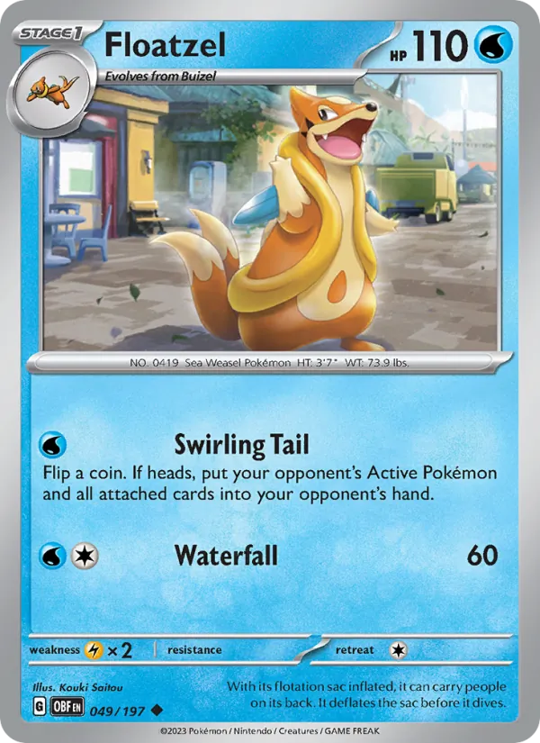 Floatzel - OBF 049/197 - Pokemon card