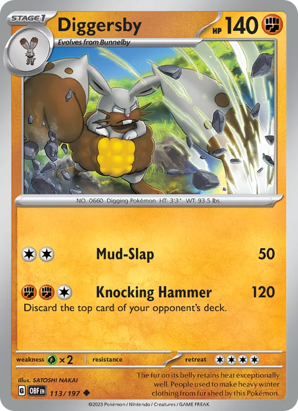Diggersby - OBF 113/197 - Pokemon card