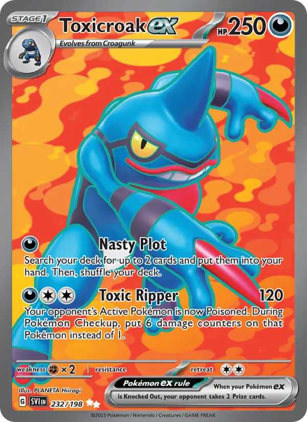 Toxicroak ex - SVI 232/198 (Holo) - Pokemon card
