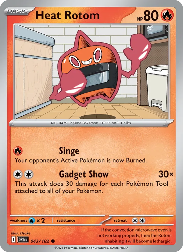 Heat Rotom - DRI 043/182 (Reverse Holo) - Pokemon card