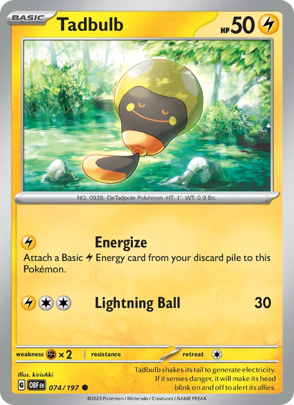 Tadbulb - OBF 074/197 - Pokemon card