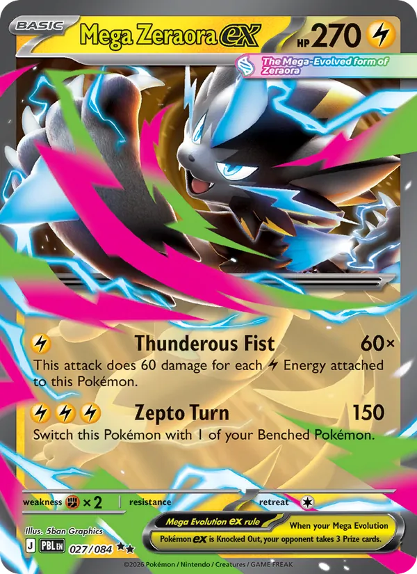 Mega Zeraora ex | PBL (Holo) - Pokemon card