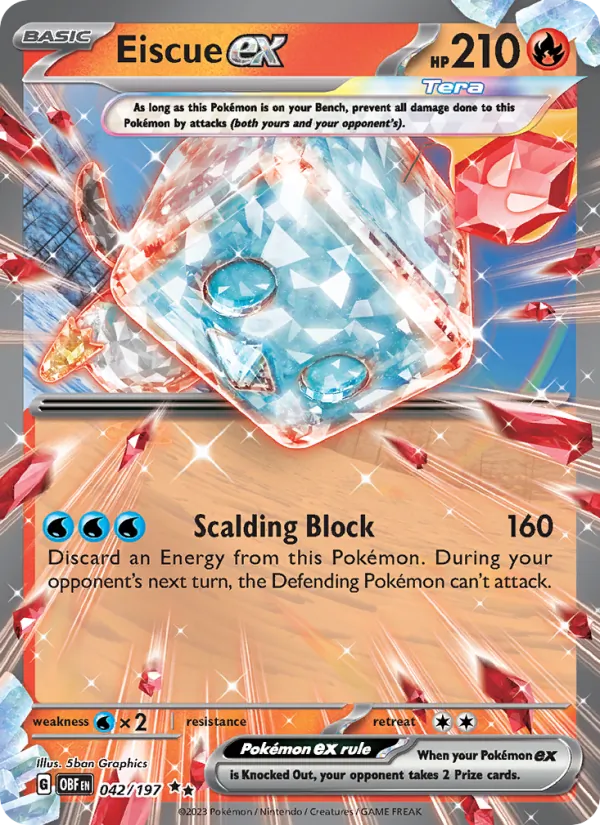 Eiscue ex - OBF 042/197 (Holo) - Pokemon card