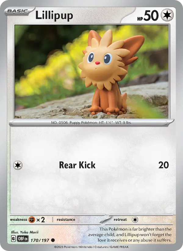 Lillipup - OBF 170/197 (Reverse Holo) - Pokemon card